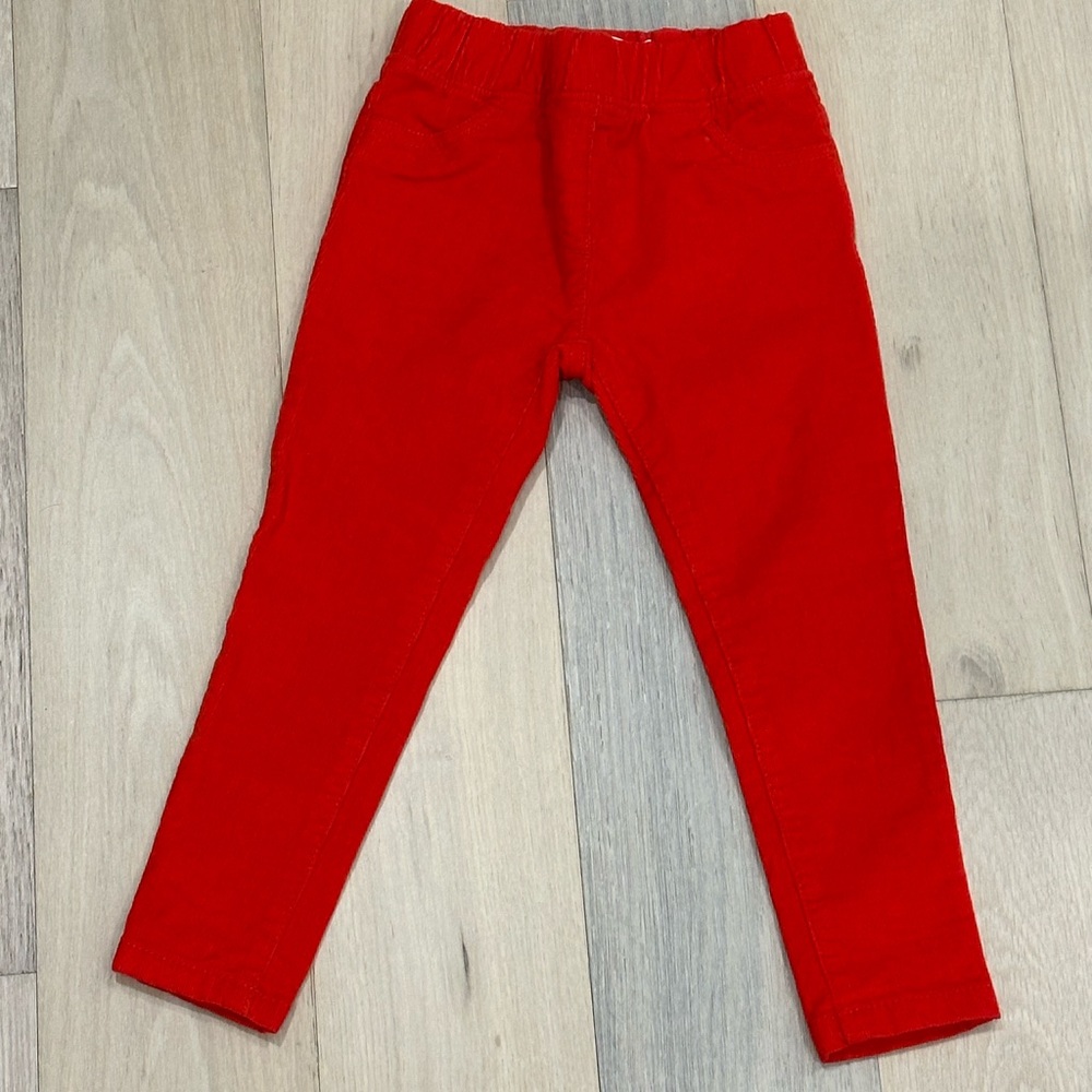 Boden Kids Red Corduroy Leggings—NWOT Size 3T